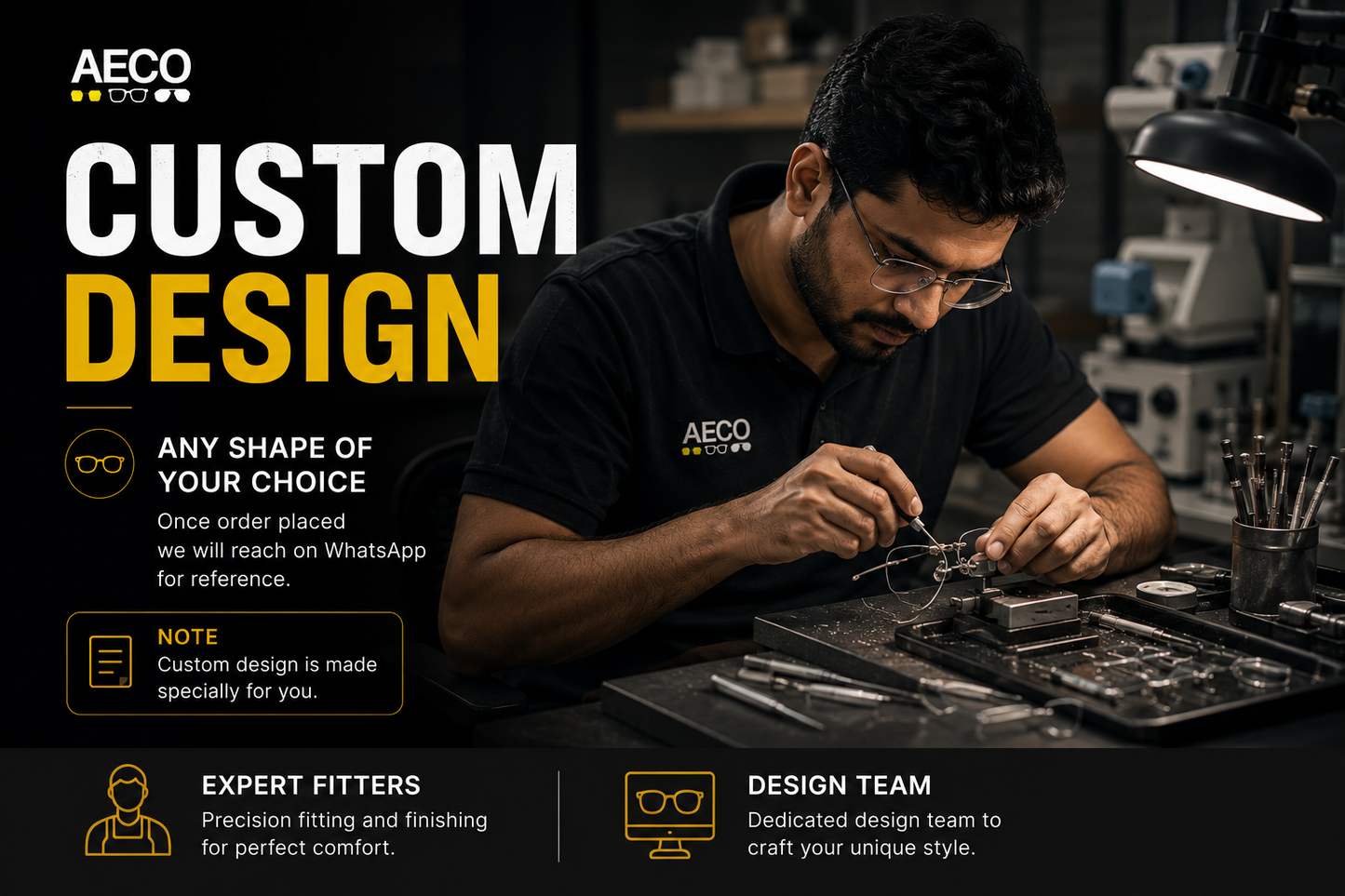 Lightweight Rimless - Flexible (Custom Shape)