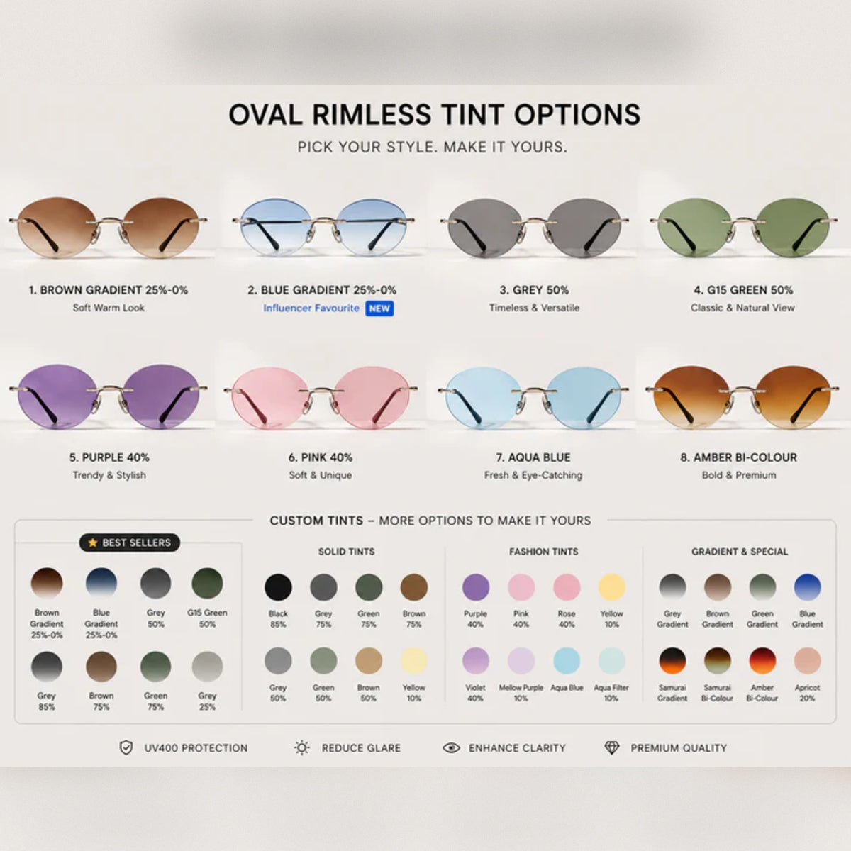 Lightweight Rimless - Flexible (Custom Shape)